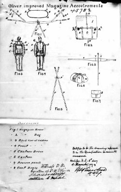 The diagram page from the original patent for the Oliver Equipment. (Library and Archives Canada online image.)